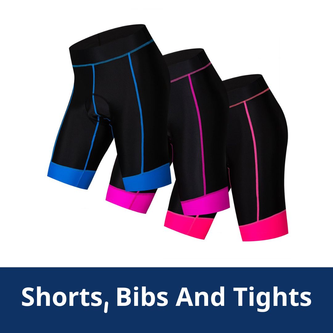 Women's Cycling Shorts in 3 Colors - Blue, Red and Pink