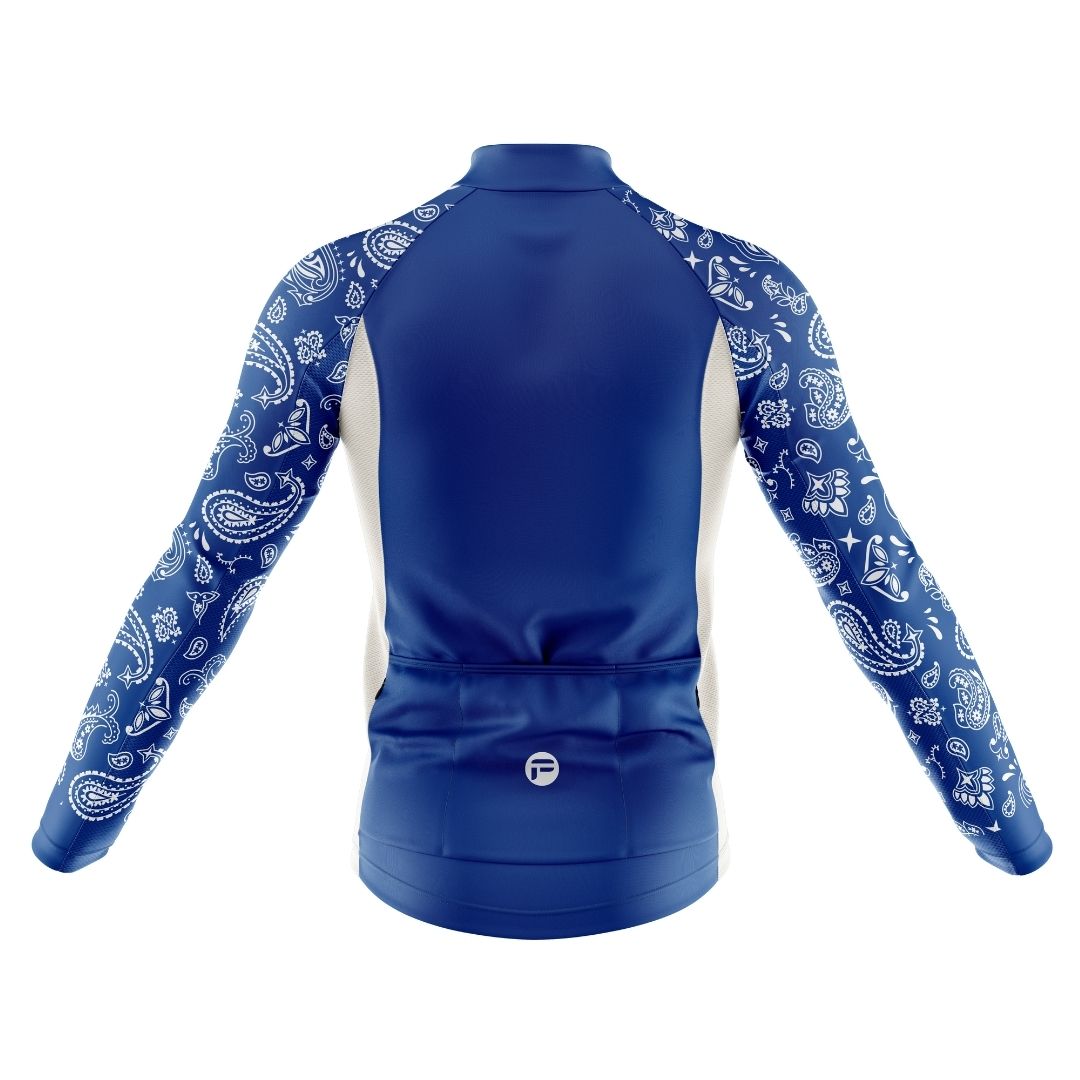 Blue Serenity |  Men's Cycling Jersey in blue and white colors with a pattern that reflects serenity