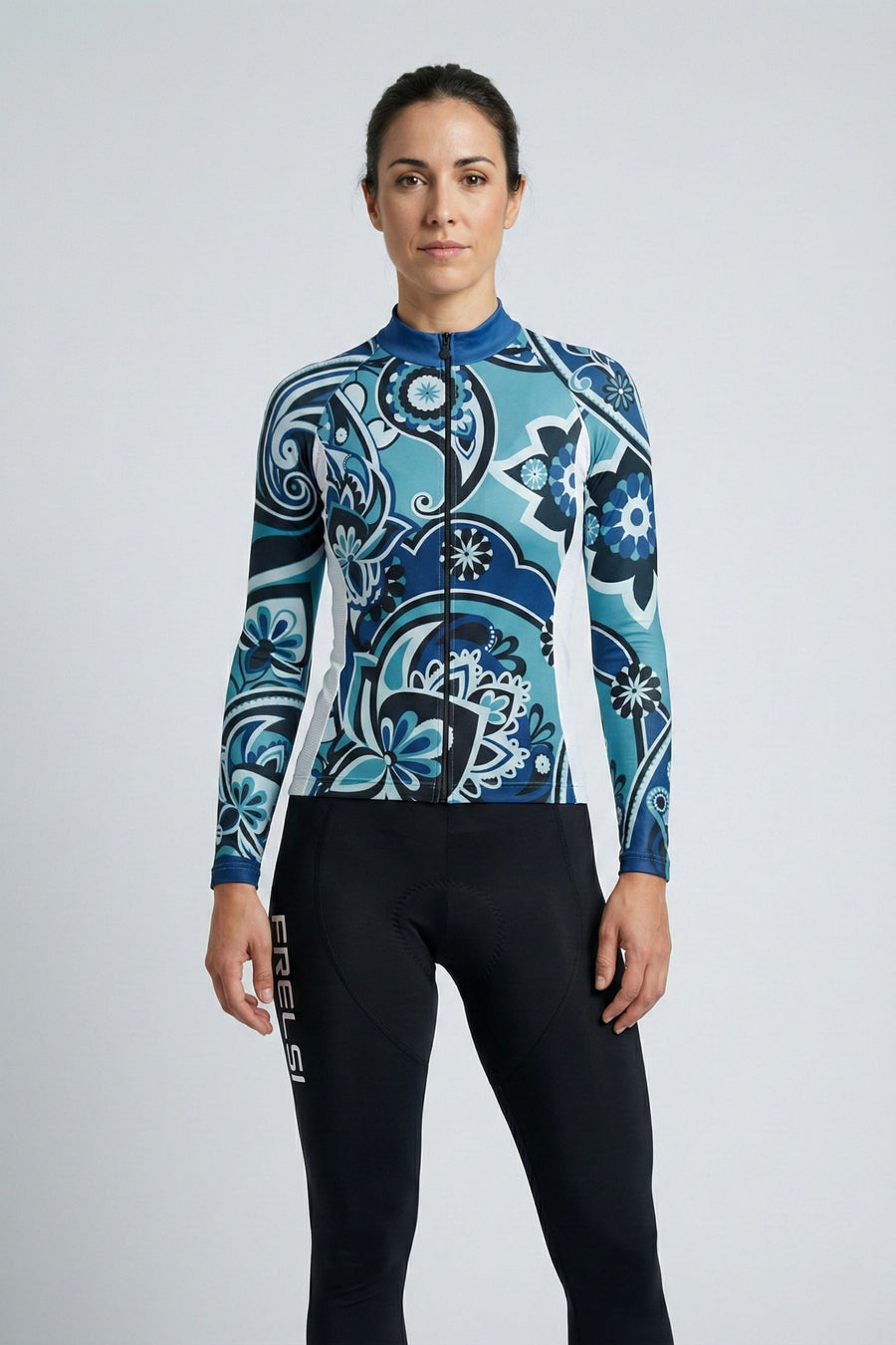 ¡NOVEDAD! Maillot ciclista de manga larga para mujer Blue Oasis