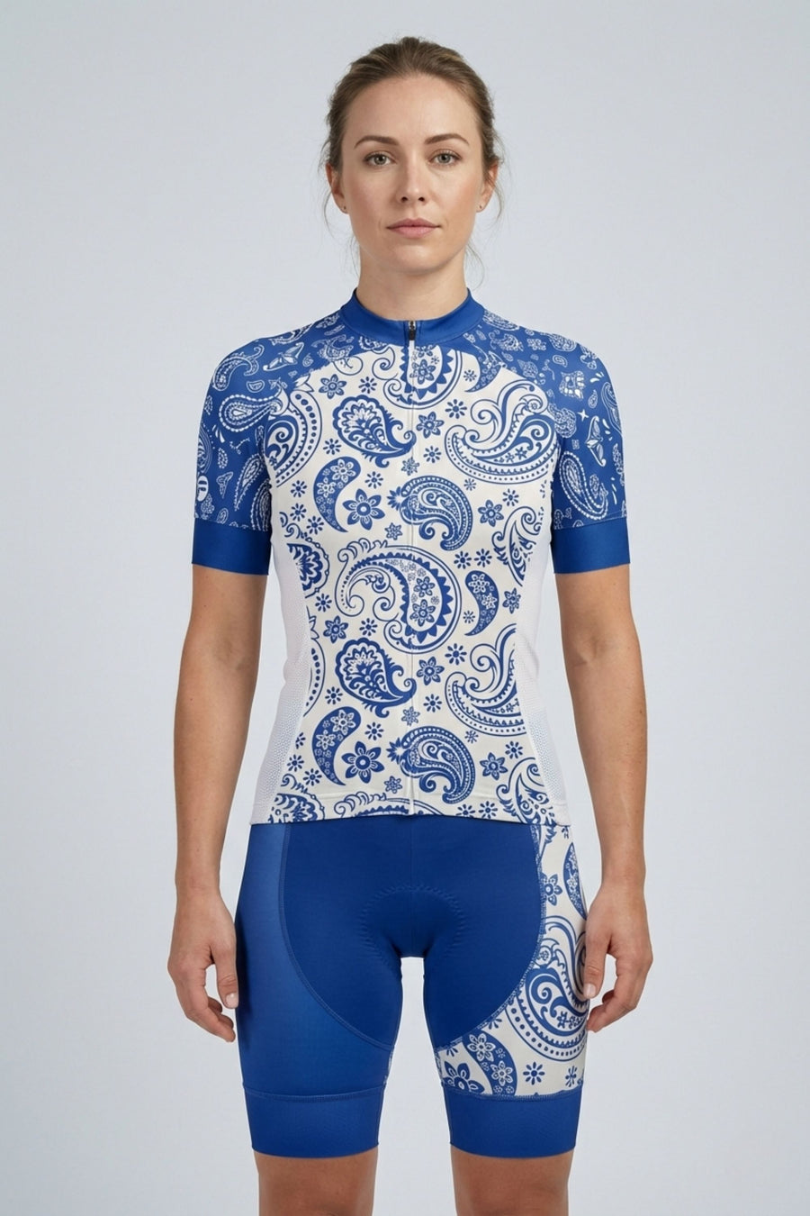 Conjunto de ciclismo de manga corta para mujer Blue Serenity