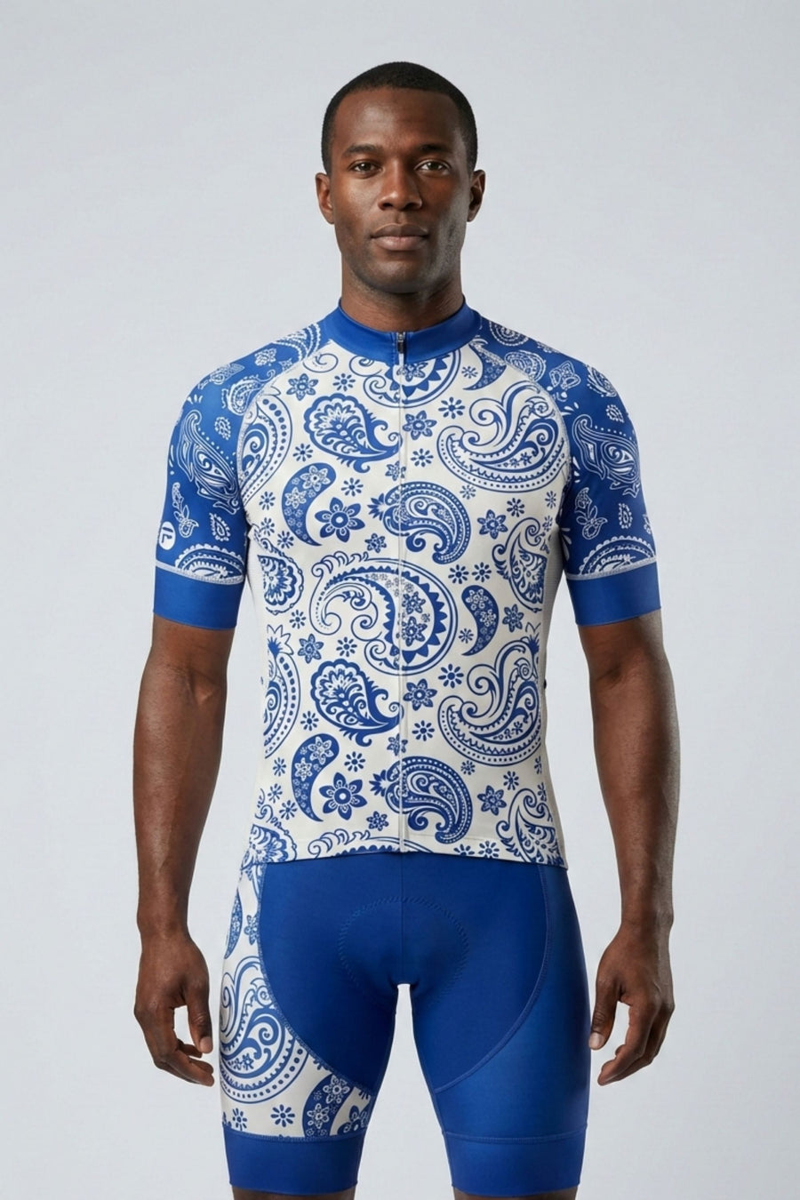 Conjunto de ciclismo de manga corta para hombre Blue Serenity