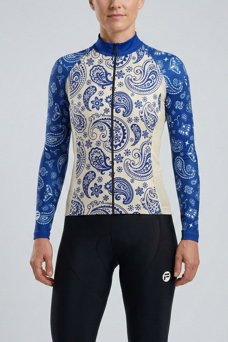 ¡NOVEDAD! Maillot ciclista de manga larga para mujer Blue Serenity