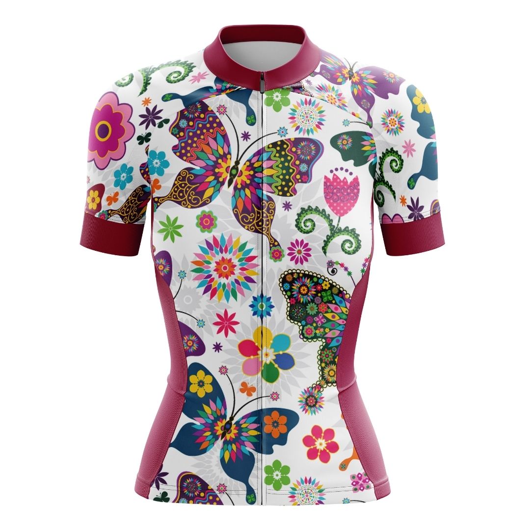 Butterfly Flutter | Women's Short Sleeve Cycling Jersey Front