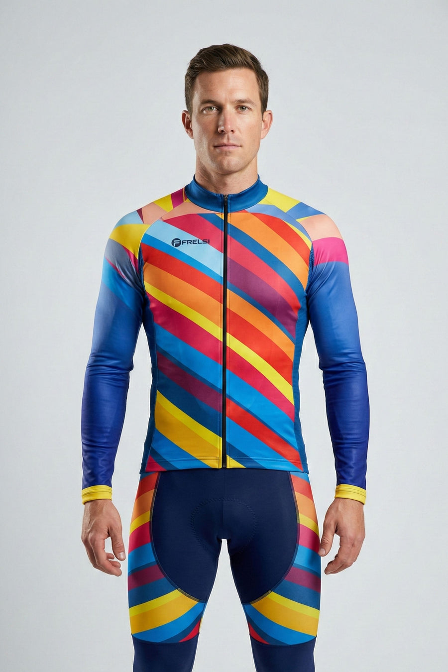 Carnaval de colores | Conjunto de ciclismo de manga larga para hombre