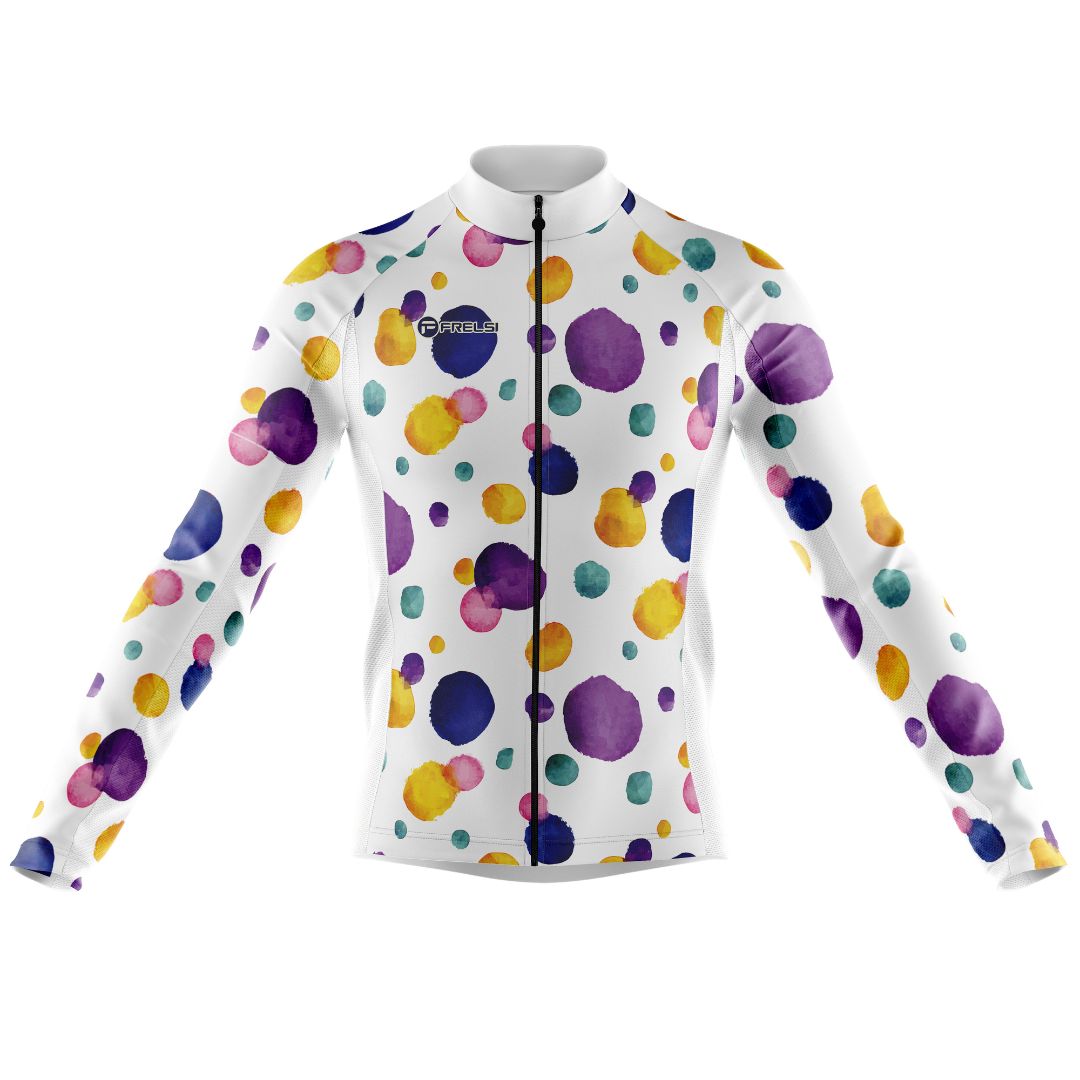 Colorful Dot Ride | Men's Long Sleeve Cycling Set