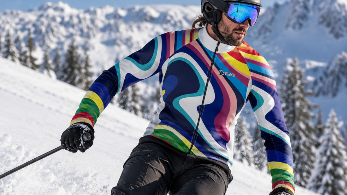 Rider in a Frelsi fleece-lined long sleeve kit