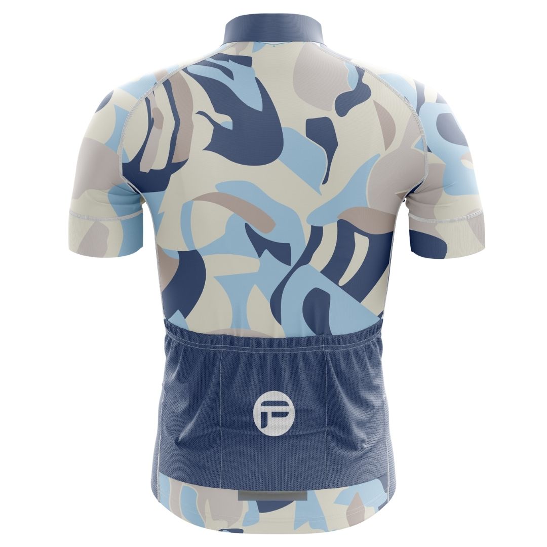 Frelsi Mirage Cycling Jersey for men, offering breathability and bold camo-inspired graphics.