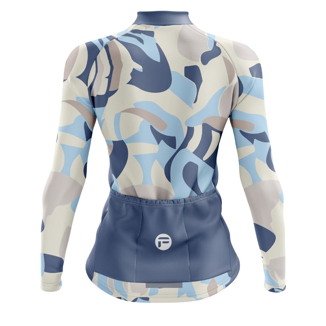 Frelsi Mirage Women's Cycling Jersey offering full-sleeve coverage and bold camo print.