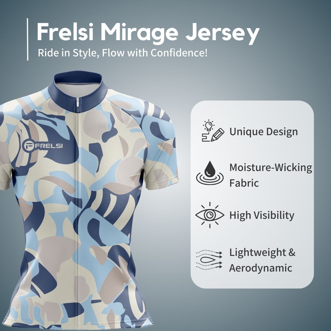 Stay cool in the Frelsi Mirage Women's Short Sleeve Jersey, designed for performance and style.