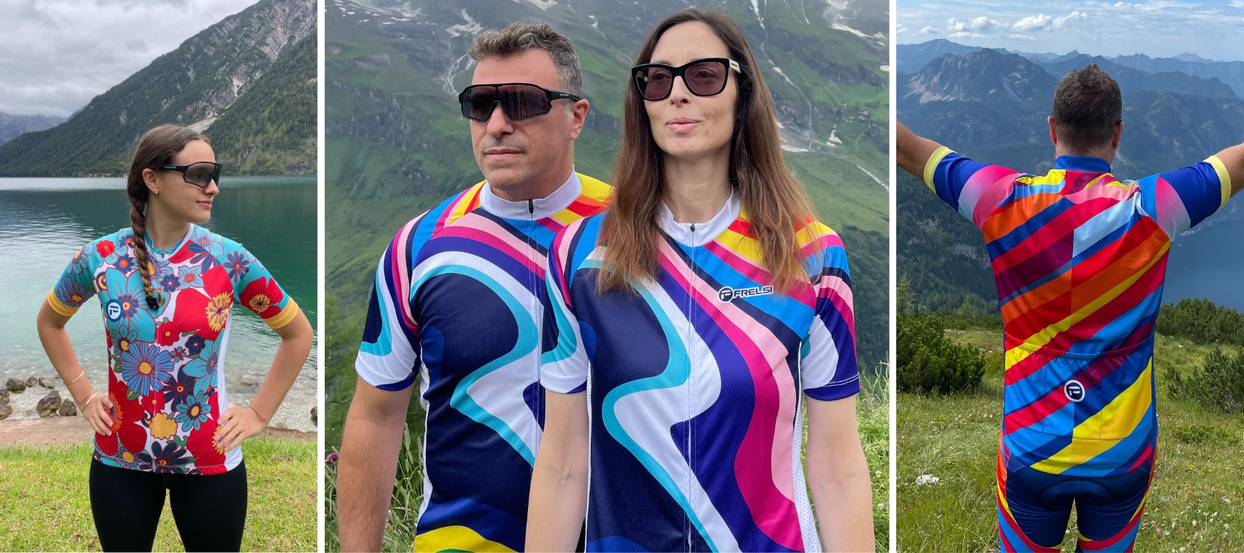 Young cyclists ready for their next cycling adventure in Frelsi cycling jerseys. Shop Frelsi cycling jerseys today and experience the difference.