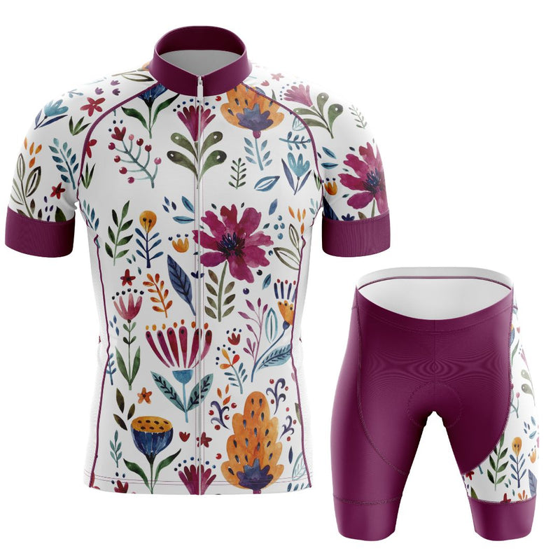 Garden Art Men's Cycling Kit featuring vibrant floral design