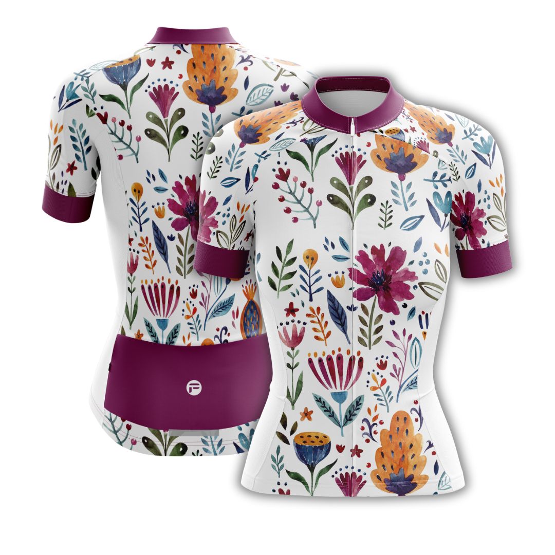 Garden Art Cycling Kit featuring vibrant floral design