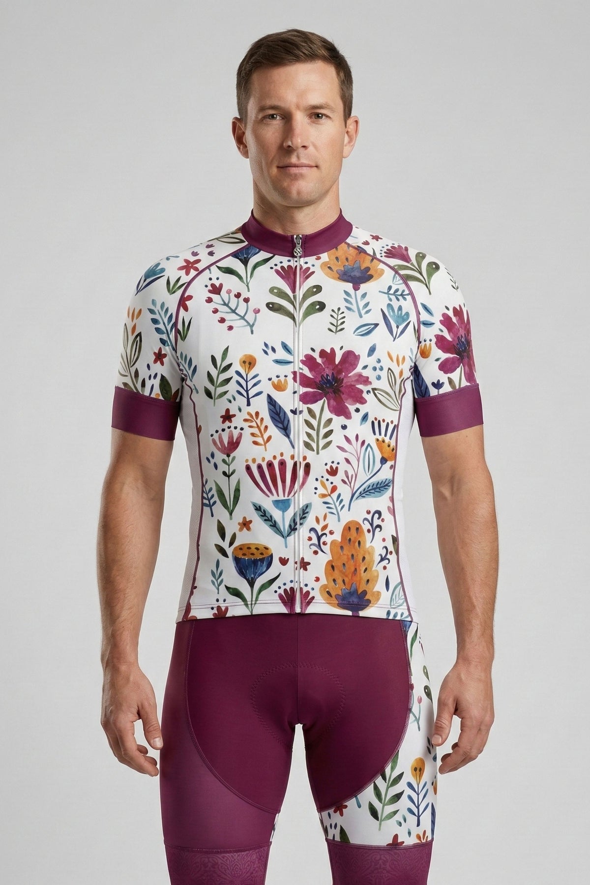 Conjunto de ciclismo de manga corta para hombre Garden Art