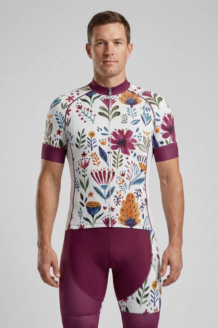 Conjunto de ciclismo de manga corta para hombre Garden Art
