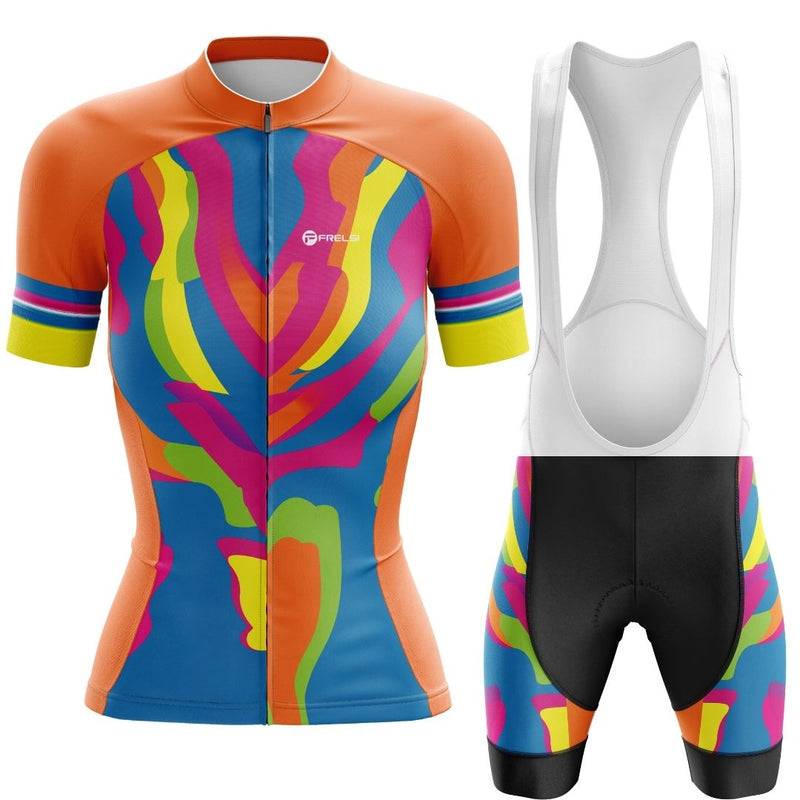 Harmony Hues | Women's Short Sleeve Cycling Set with Bib Shorts