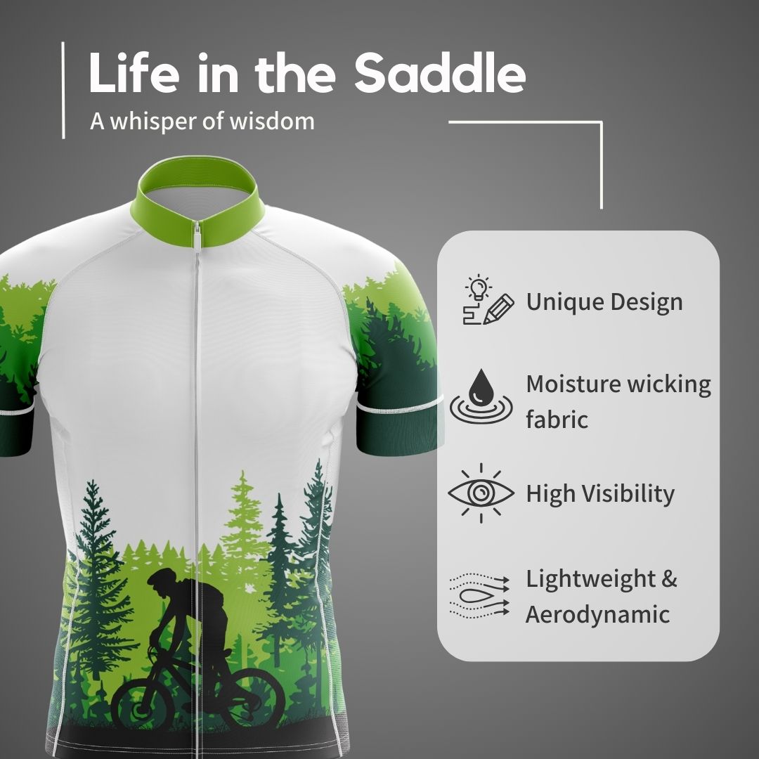 Life in The Saddle | Men's Short Sleeve Cycling Jersey Features