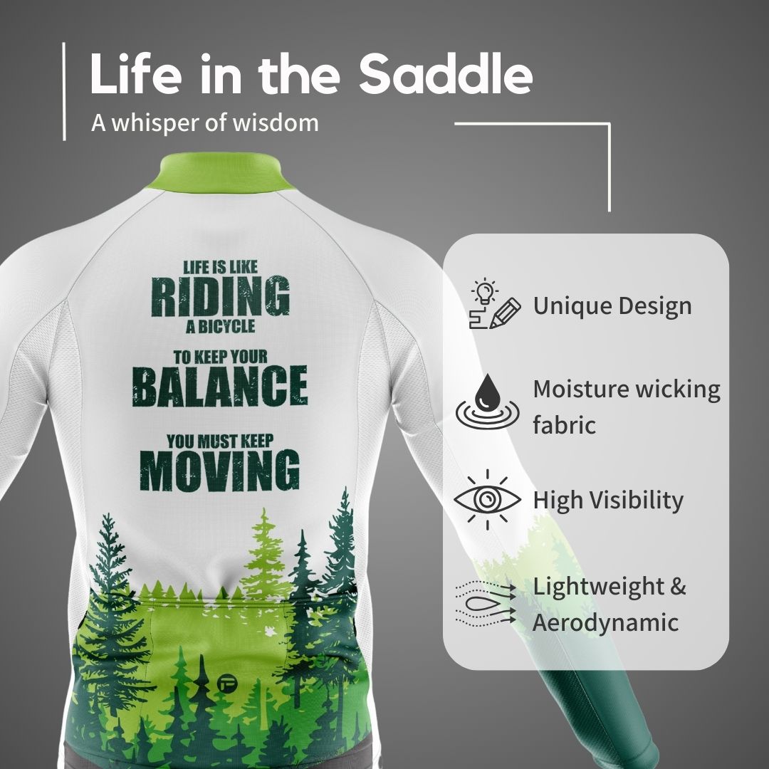 Life in The Saddle | Men's Long Sleeve Cycling Jersey