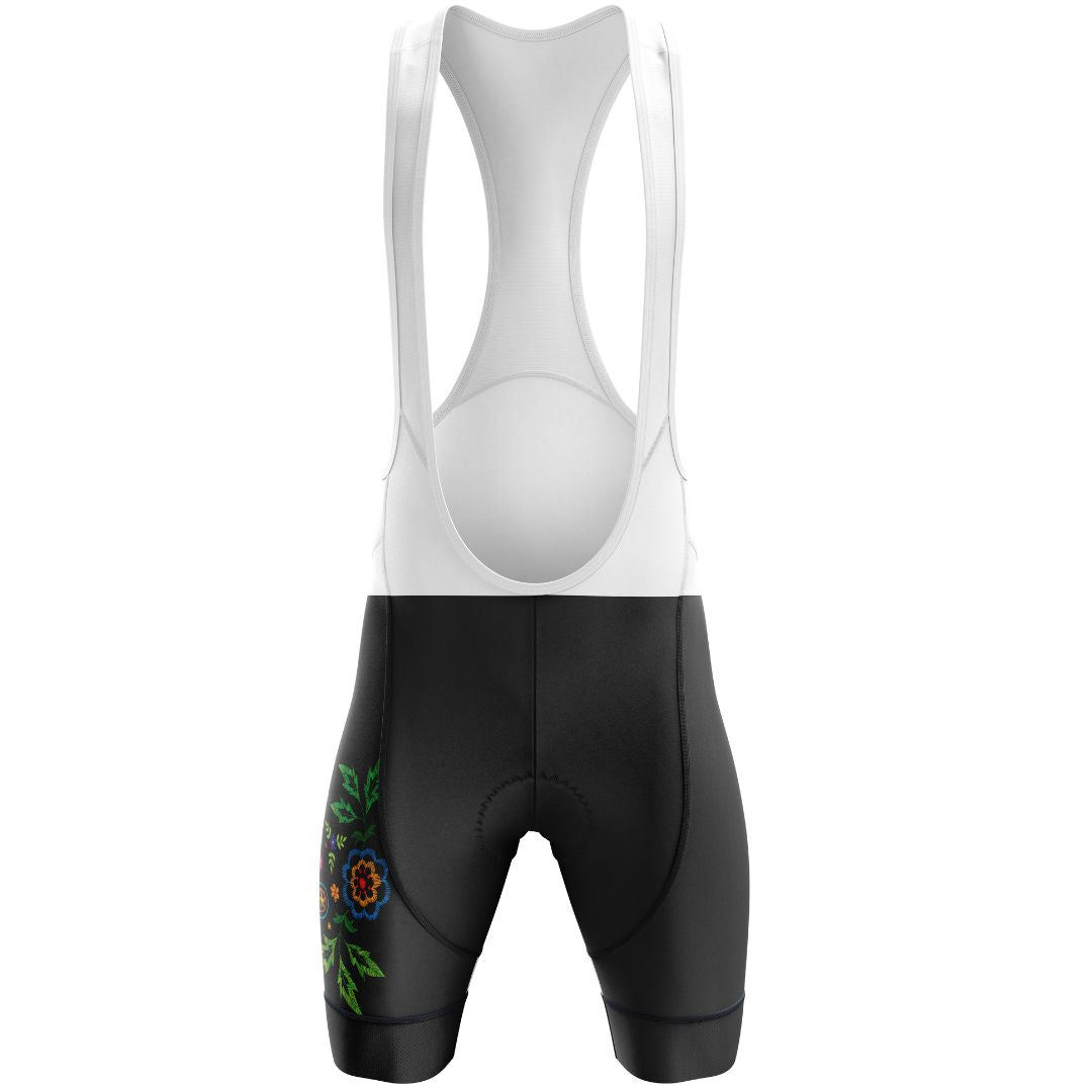 Midnight Bloom| Women's cycling bib shorts