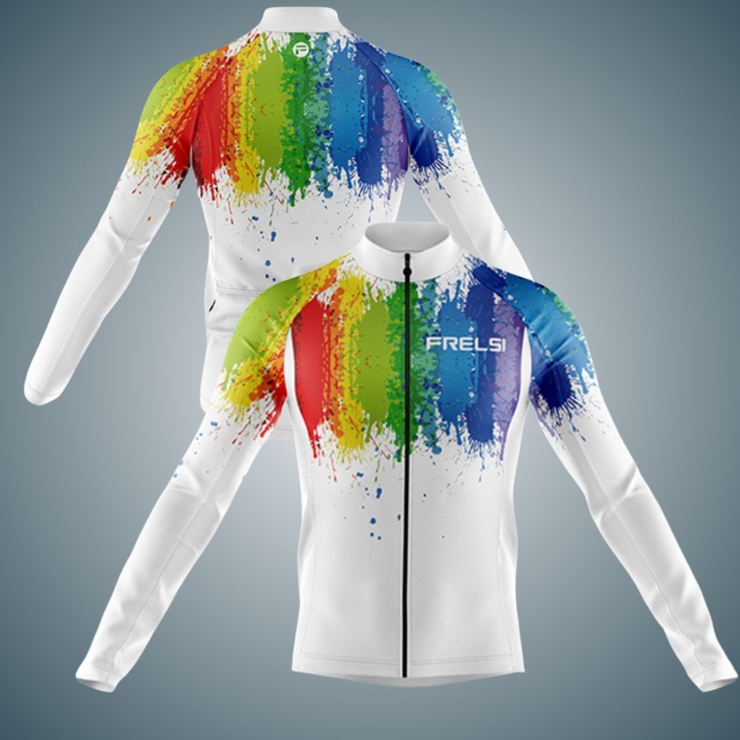 My Rainbow Graffiti | Men's Long Sleeve Cycling Jersey