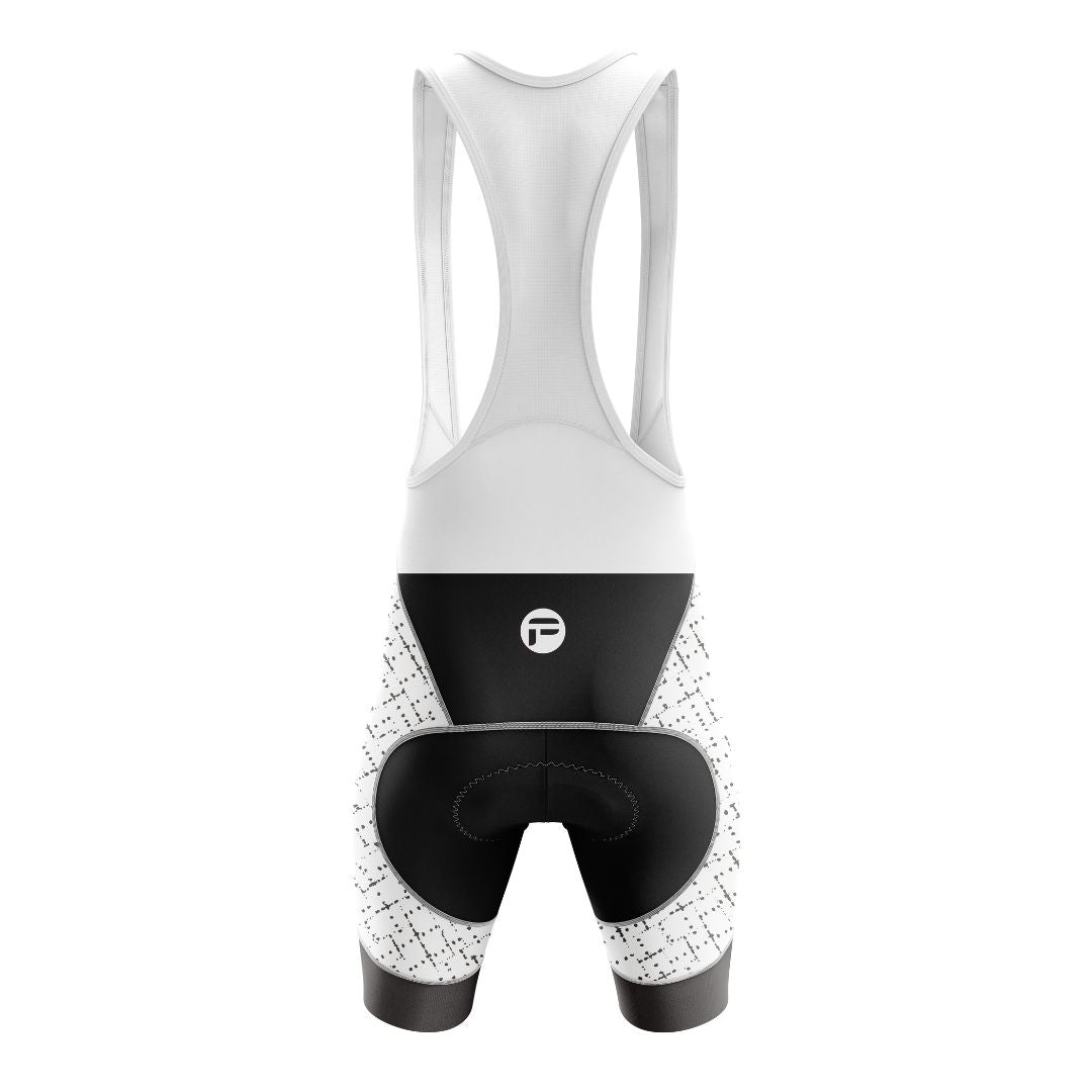 High-tech cycling bibs with a dynamic stripe pattern