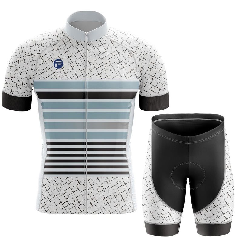 Neo Stripes men's short sleeve cycling set, designed for speed and comfort with a streamlined, aerodynamic fit.