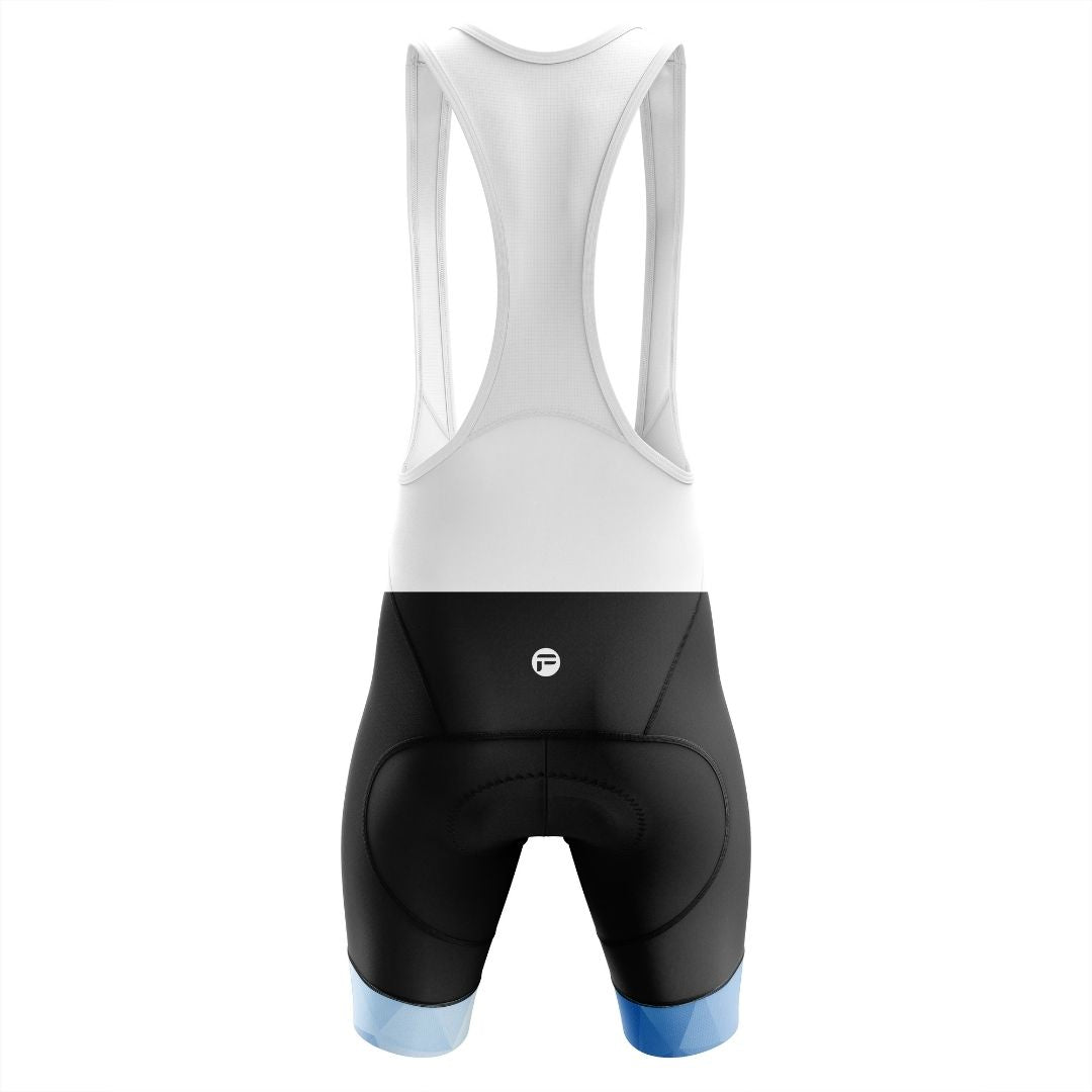 Ocean Blue | Men's Cycling Shorts Bibs Back Image