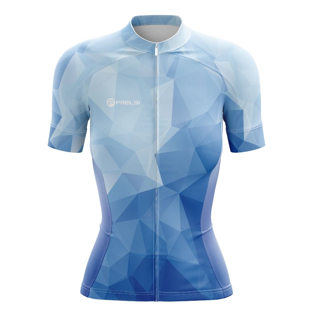 Ocean Blue | Women's Short Sleeve Cycling Jersey Front Image