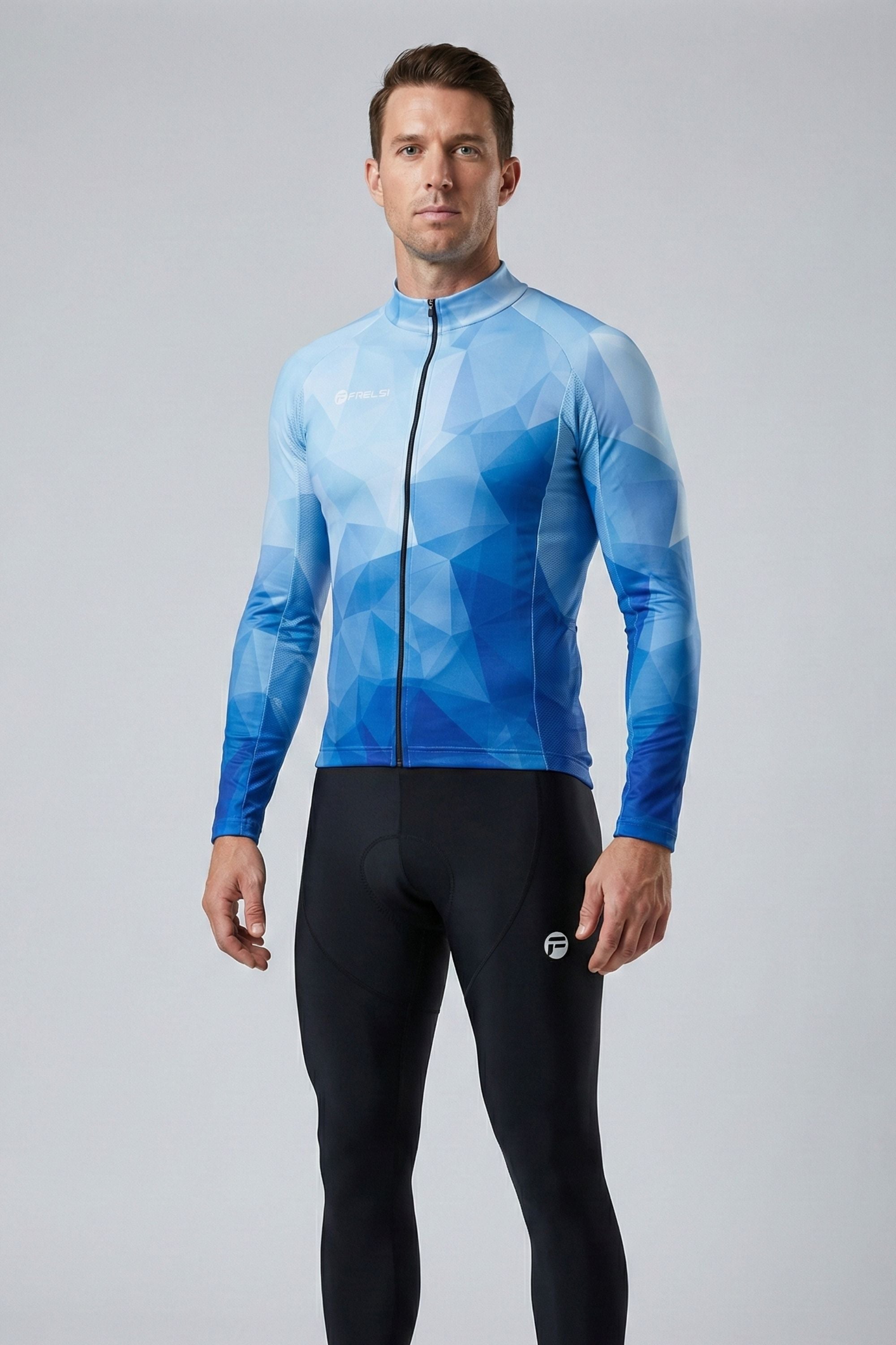 Ocean Blue | Men's Long Sleeve Cycling Jersey