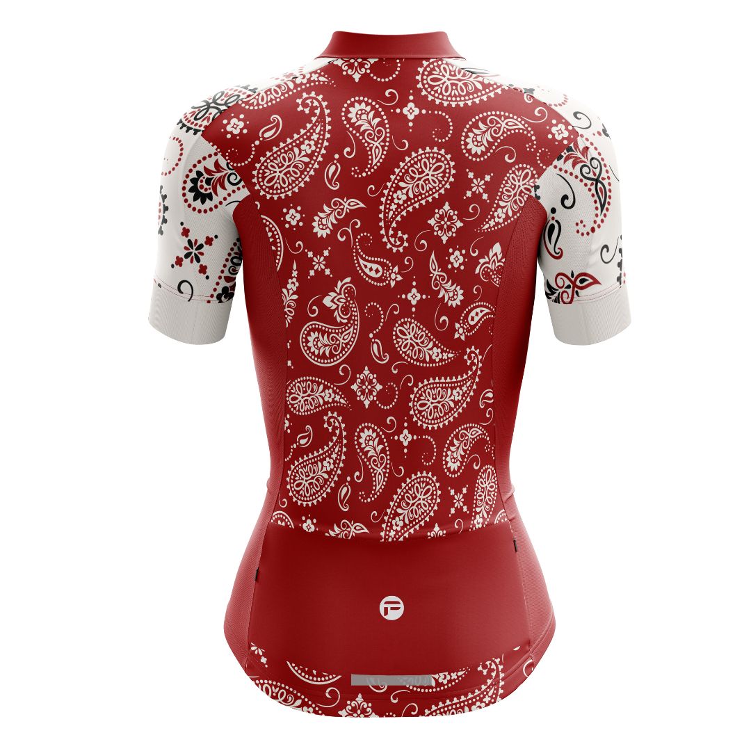 Paisley Passion Ride | Women's Short Cycling Jersey Back view