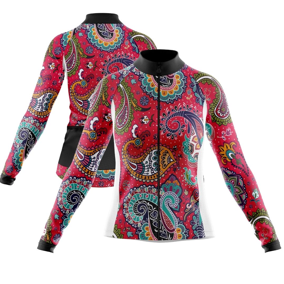 NEW! Paisley Passion | Women's Long Sleeve Cycling Jersey