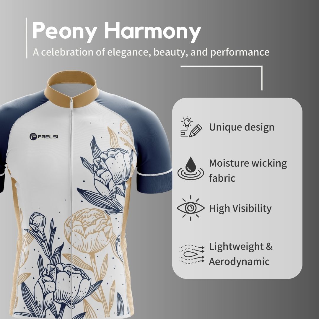 Peony Harmony Cycling kit | A celebration of elegance, beauty, and performance