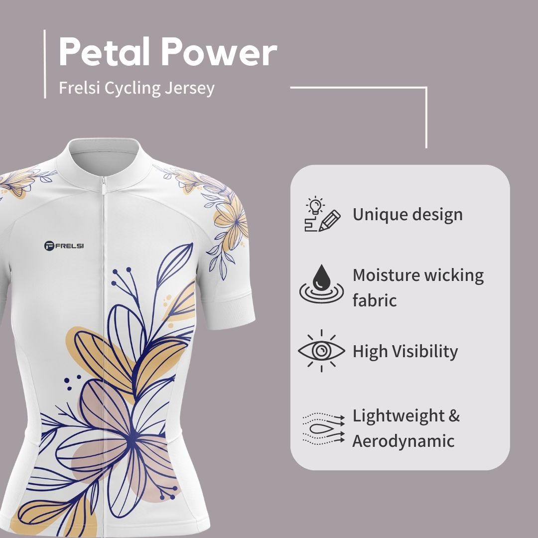 Petal Power Women's Short Sleeve Cycling Jersey Facts & Features