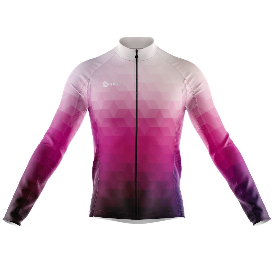 Pink Elegance | Men's Long Sleeve Cycling Jersey