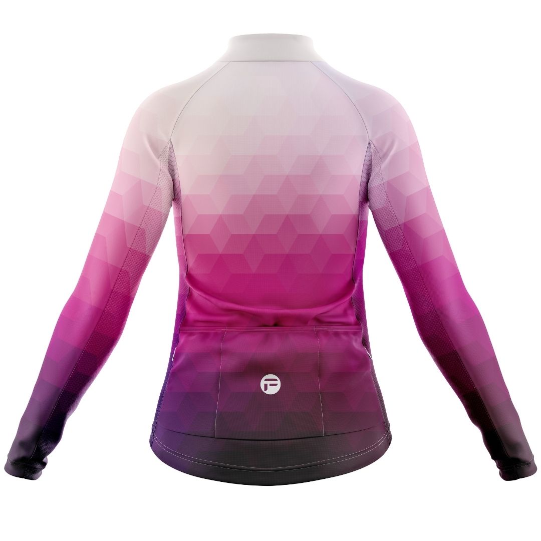 Pink Elegance | Women's Long Sleeve Cycling Jersey