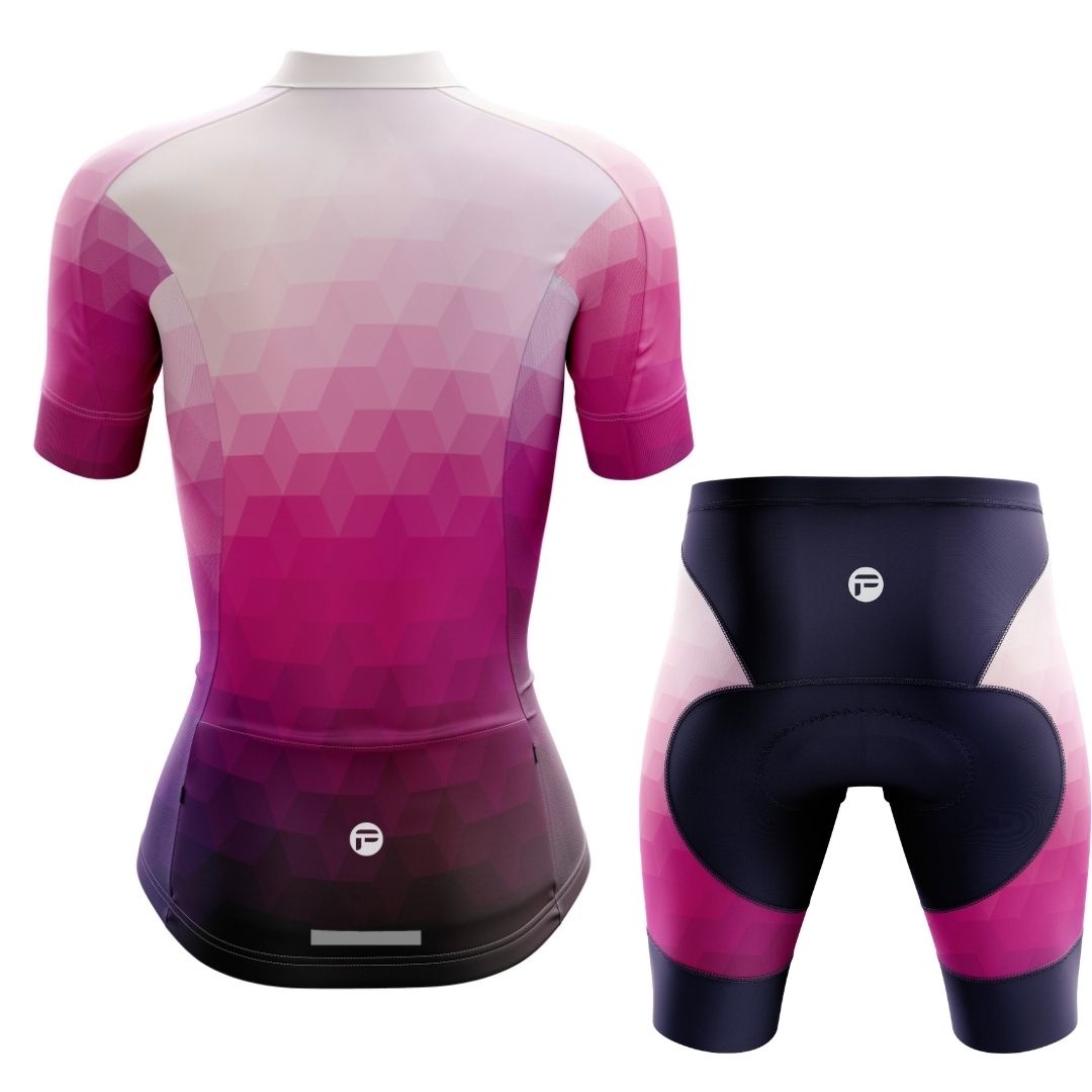 Pink Elegance | Women's Short Sleeve Cycling Set