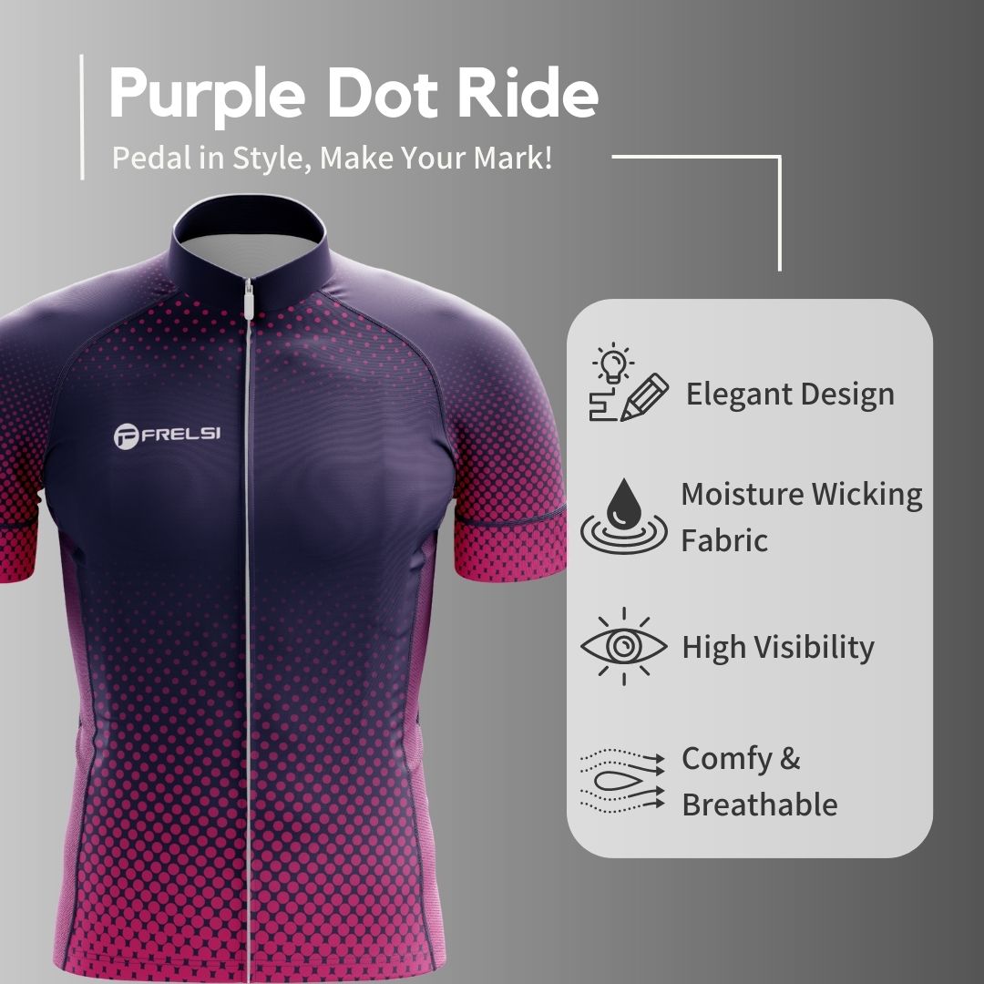 Purple Dot Ride | Men's Short Sleeve Cycling Jersey Highlights