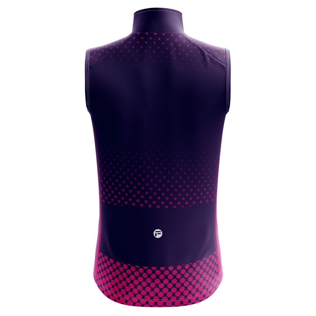 Purple Dot Ride | Sleeveless Cycling Jersey Back Image