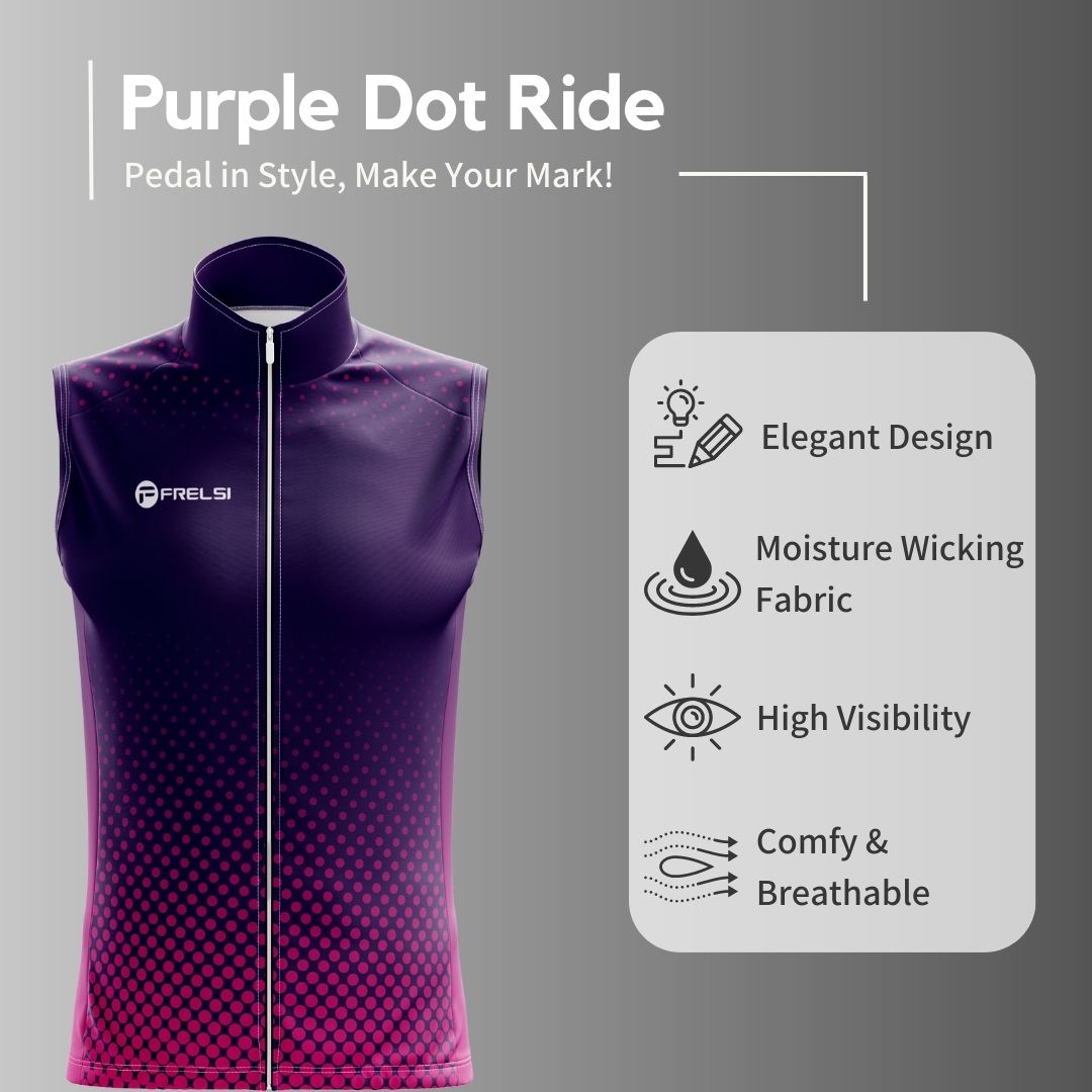 Purple Dot Ride | Sleeveless Cycling Jersey Highlights
