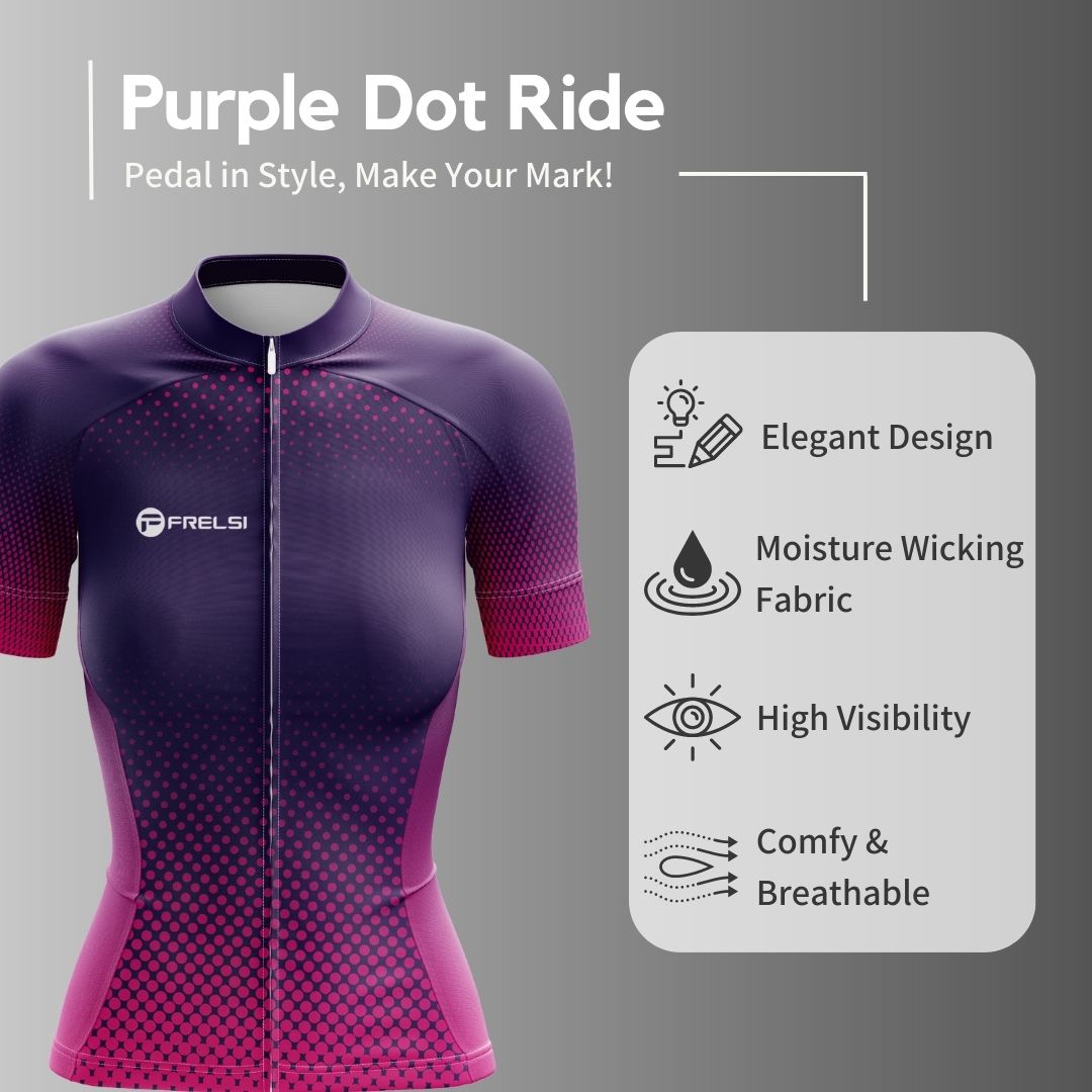 Purple Dot Ride | Women's Short Sleeve Cycling Set Highlights