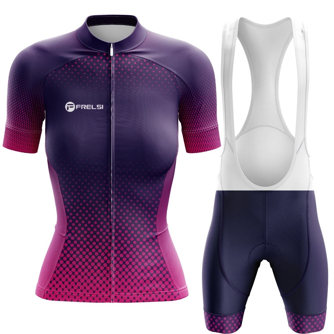 Purple Dot Ride | Women's Short Sleeve Cycling Set Bib