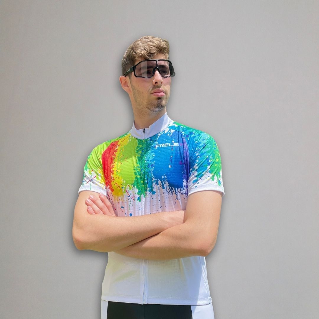 Rainbow Graffiti Short Cycling Jersey | Men's Top Pick