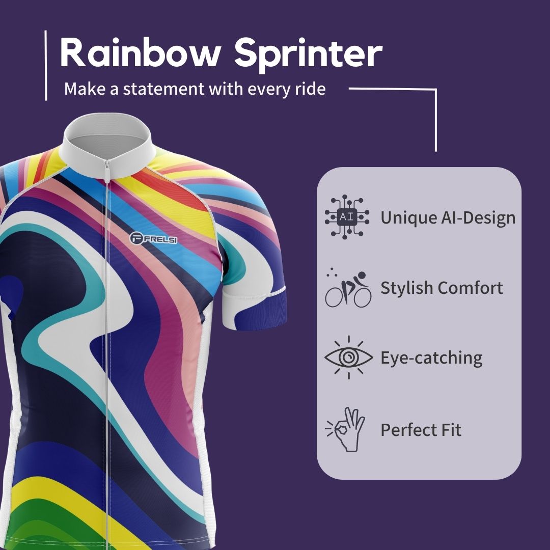 Technical Details about a cycling jersey called "Rainbow Sprinter"