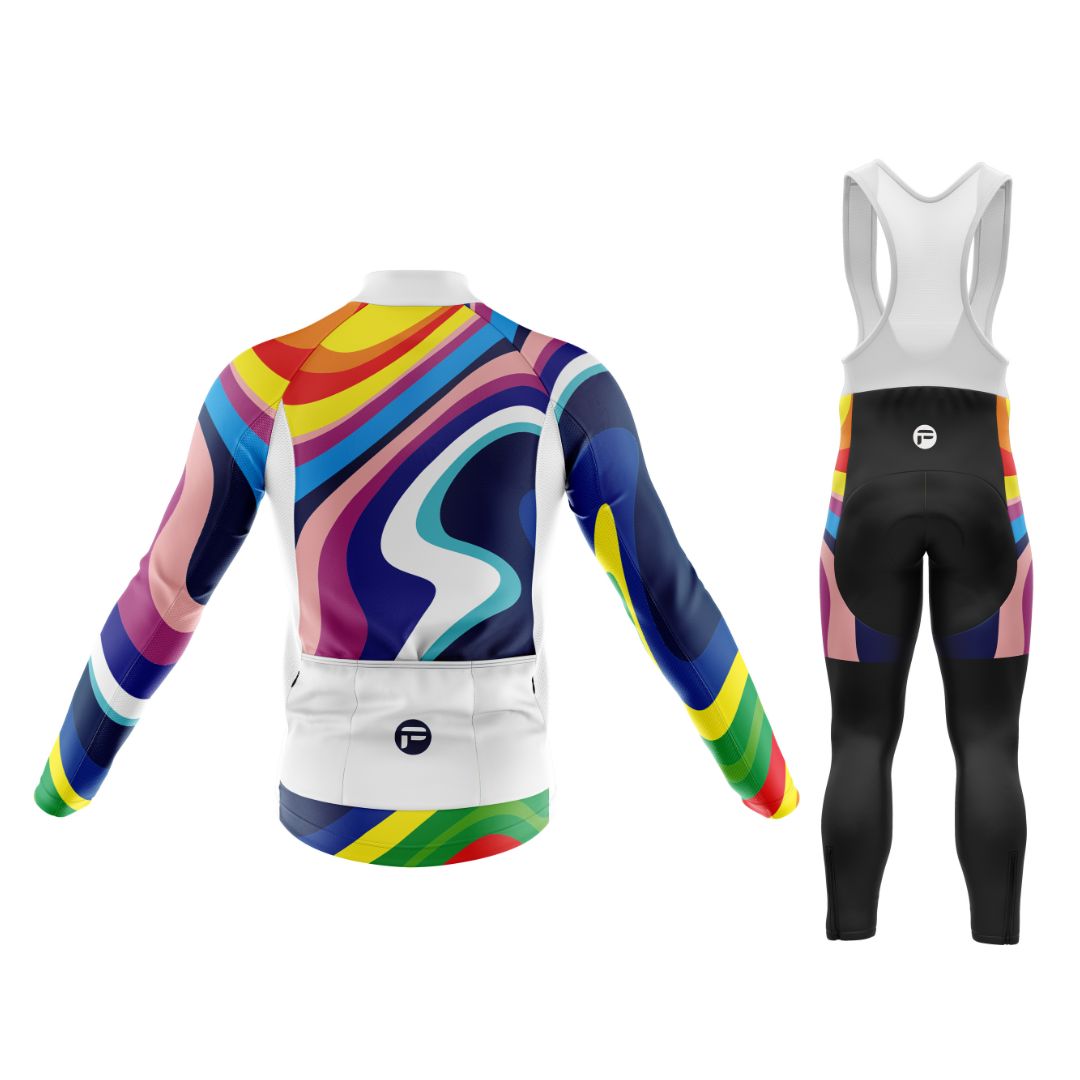 Rainbow Sprinter | Conjunto de ciclismo de manga larga para hombre