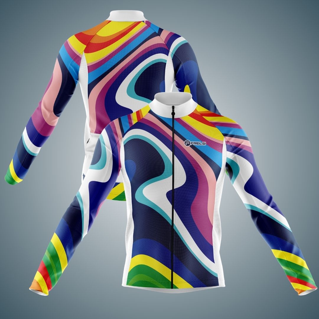 Rainbow Sprinter | Men's Long Sleeve Cycling Jersey with one-of-a-kind design