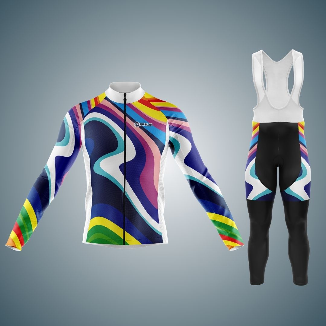 Rainbow Sprinter | Men's Long Sleeve Cycling Kit with one-of-a-kind design