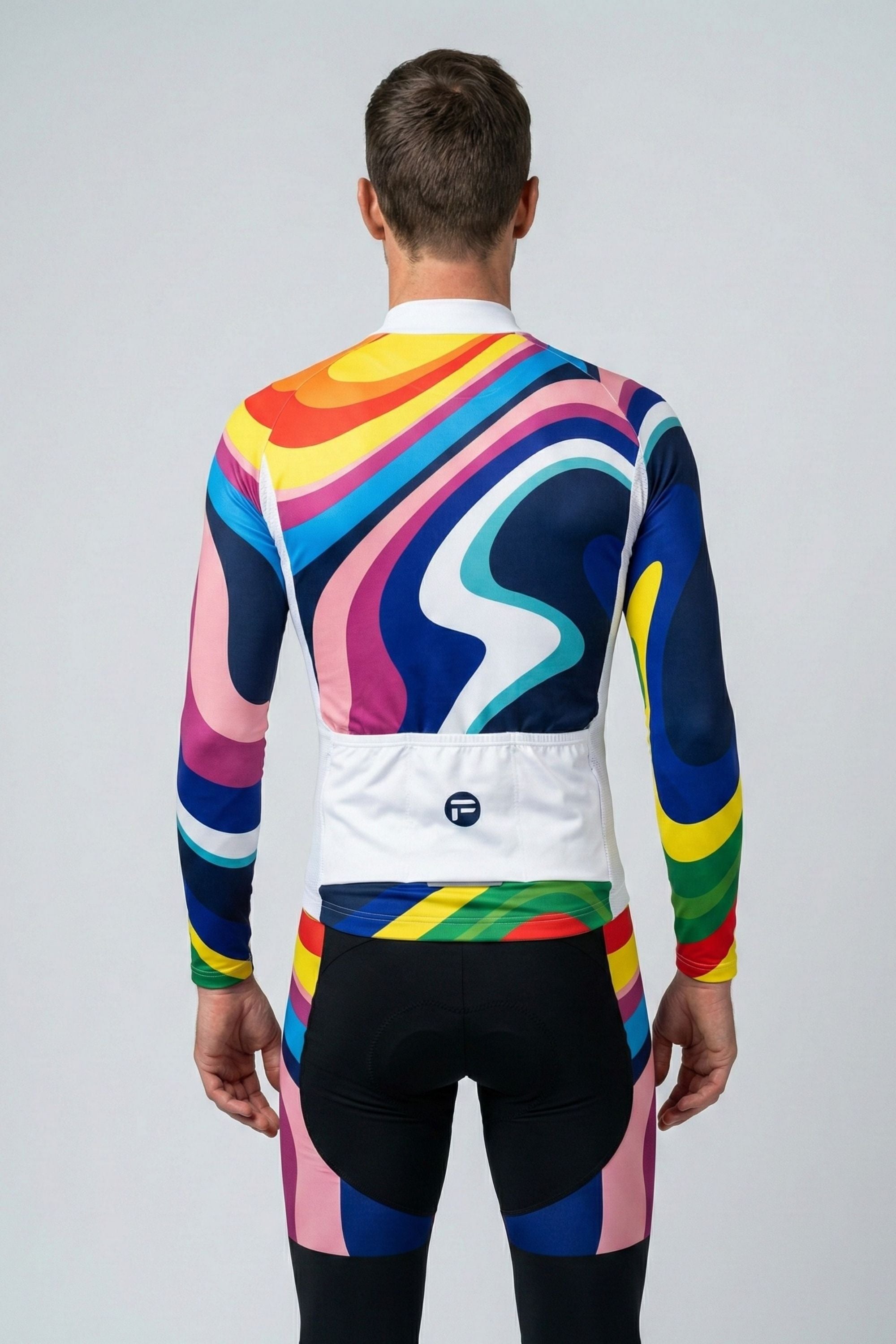 Rainbow Sprinter | Conjunto de ciclismo de manga larga para hombre