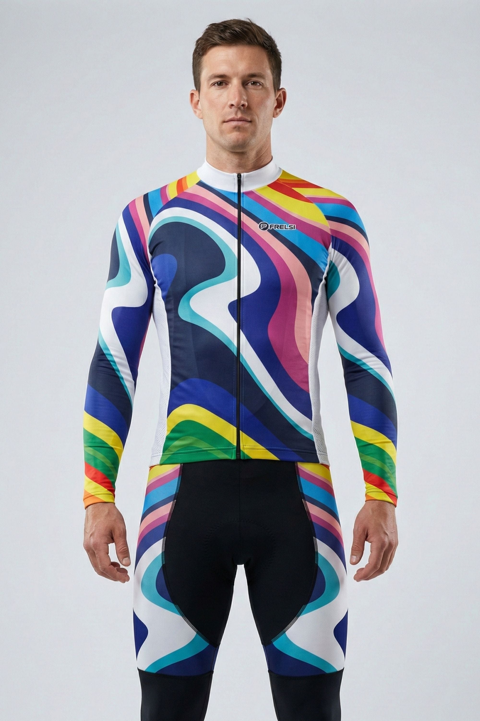 Rainbow Sprinter | Conjunto de ciclismo de manga larga para hombre