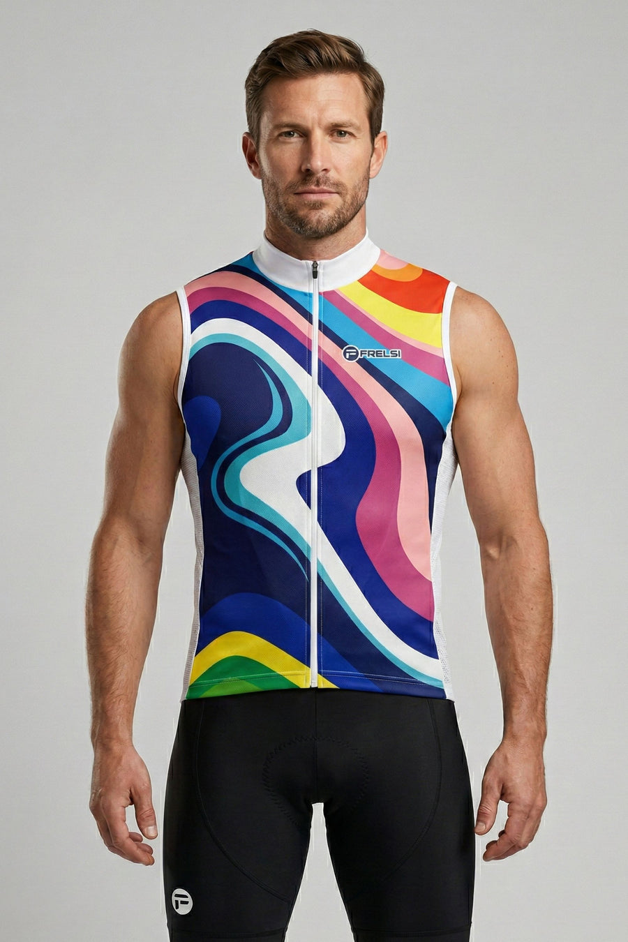 Maillot de ciclismo sin mangas Rainbow Sprinter