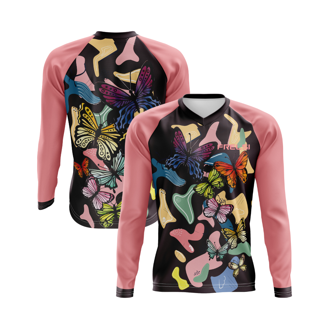 Riding with Butterflies | Long Sleeve MTB Cycling Jersey
