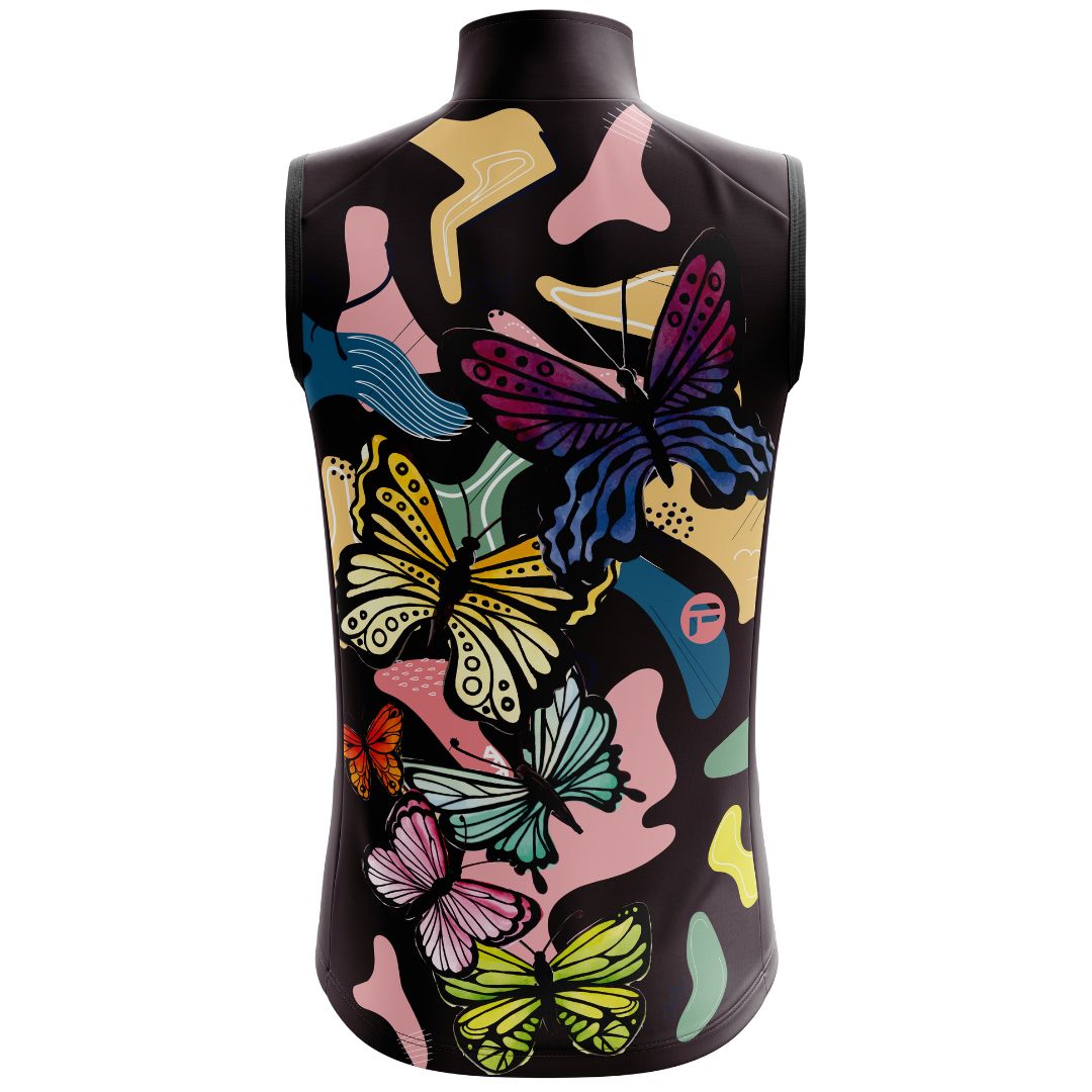 Riding with Butterflies | Sleeveless Cycling Jersey Back Image